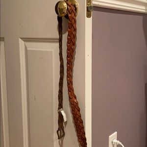 Brown braided belt